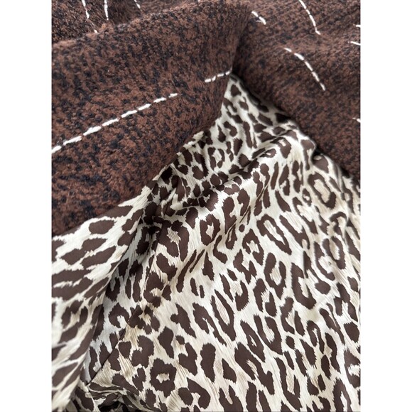 Anya Ponorovskaya Trench‎ Coat Womens 8 Wool Tweed Jacket - Picture 10 of 11